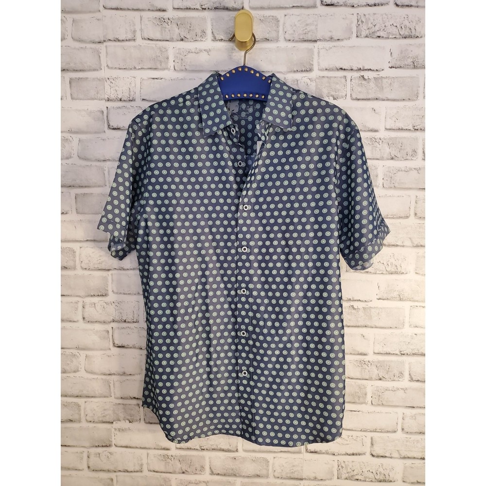 Men's Medium Nicoby Short Sleeved Button-up Shirt NWT